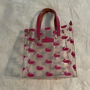 Pink Dooney & Burke Transparent Tote Bag